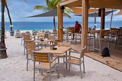 Eden Beach - Bonaire, Caribbean. Beach dining. 